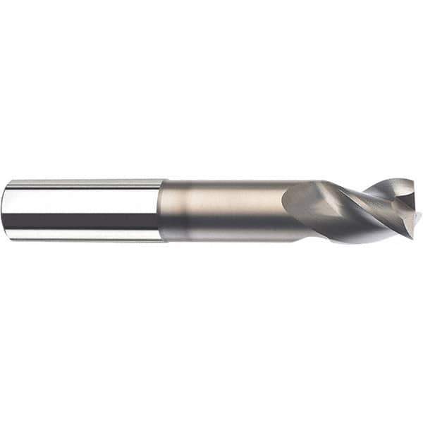 SGS - 12mm, 3 Flute, Single End, Solid Carbide, 0.1575" Corner Radius End Mill - 100mm OAL, 38° Helix, 16mm LOC, Right Hand Cut - USA Tool & Supply
