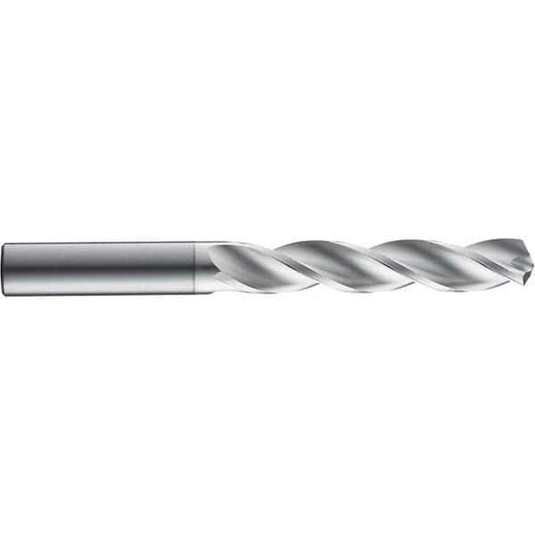 SGS - 6mm 124° Solid Carbide Jobber Drill - TiB2 Finish, Right Hand Cut, Spiral Flute, Straight Shank, 82mm OAL, Notched Point - USA Tool & Supply