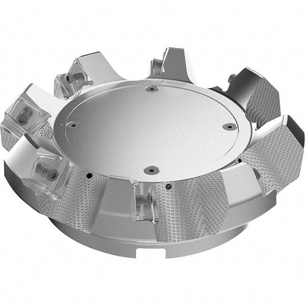 Seco - 160mm Cut Diam, 40mm Arbor Hole, 9mm Max Depth of Cut, 48° Indexable Chamfer & Angle Face Mill - 8 Inserts, 63 Insert, Right Hand Cut, 8 Flutes, Through Coolant, Series R220.54 - USA Tool & Supply