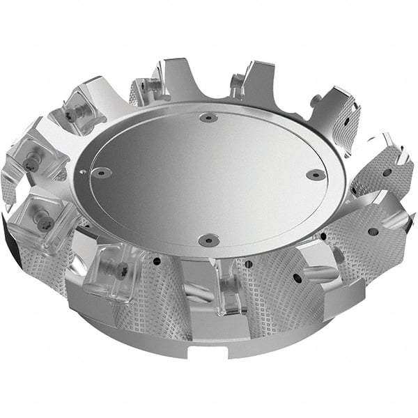 Seco - 160mm Cut Diam, 40mm Arbor Hole, 9mm Max Depth of Cut, 48° Indexable Chamfer & Angle Face Mill - 11 Inserts, 63 Insert, Right Hand Cut, 11 Flutes, Through Coolant, Series R220.54 - USA Tool & Supply
