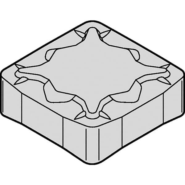 Kennametal - SNXF433 HE Grade KCPK30 Carbide Milling Insert - Al2O3 Finish, 4.66mm Thick, 1/2" Inscribed Circle, 1.2mm Corner Radius - USA Tool & Supply