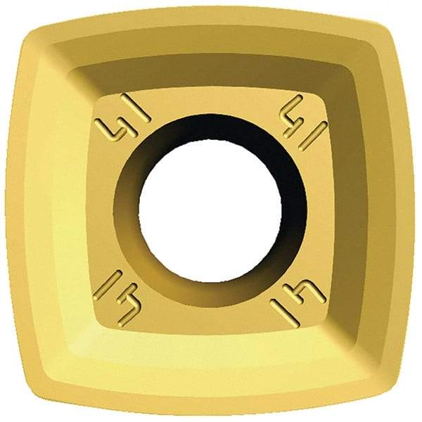 Kennametal - XDLT120508 D41 Grade KCSM40 Carbide Milling Insert - TiN Finish, 5.56mm Thick, 1/2" Inscribed Circle, 0.8mm Corner Radius - USA Tool & Supply
