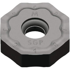 Kennametal - ONGX64 GP Grade KCK20 Carbide Milling Insert - TiN Finish, 5.81mm Thick, 20mm Inscribed Circle, 0.8mm Corner Radius - USA Tool & Supply