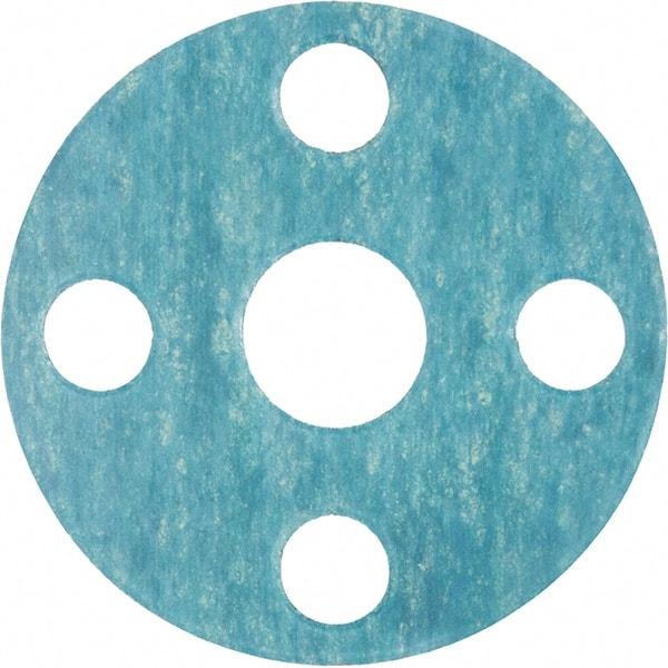 Value Collection - 12" Pipe, 12-3/4" ID x 19" OD Flange Gasket - Aramid Fiber with Buna-N Binder, Blue, 1/8" Thick - USA Tool & Supply