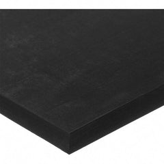 Value Collection - 12" Long, 12" Wide, EPDM Rubber Foam Sheet - 60A Durometer, Black, -60 to 300°F, 1,800 psi Tensile Strength, Plain Backing - USA Tool & Supply