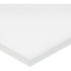Value Collection - 1/8" Thick x 1' Wide x 2' Long, ePTFE Sheet - White, General Purpose Grade - USA Tool & Supply