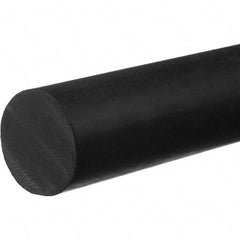 Value Collection - 5' Long, Hard Round Viton Cord - 3/16" Diam, Black - USA Tool & Supply