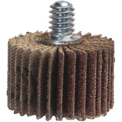Norton - 1" Diam x 5/8" Face Width, Coarse Aluminum Oxide Coated Mounted Flap Wheel - USA Tool & Supply