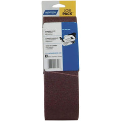 Norton - 3" Wide x 24" OAL, 120 Grit, Aluminum Oxide Abrasive Belt - USA Tool & Supply