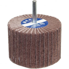 Norton - 2" Diam x 1" Face Width, Very Fine Aluminum Oxide Nonwoven Mounted Flap Wheel - USA Tool & Supply