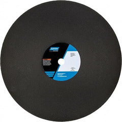 Norton - 20" 24 Grit Aluminum Oxide Cutoff Wheel - 5/32" Thick, 1" Arbor, 2,710 Max RPM, Use with Chop Saws - USA Tool & Supply