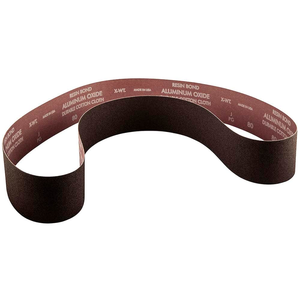 Norton - 4" Wide x 36" OAL, 80 Grit, Aluminum Oxide Abrasive Belt - USA Tool & Supply