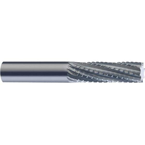 SGS - 6mm Diam, 25mm LOC, Square End, Solid Carbide Diamond Pattern Router Bit - Right Hand Cut, 63mm OAL, Use on Carbon Composite - USA Tool & Supply