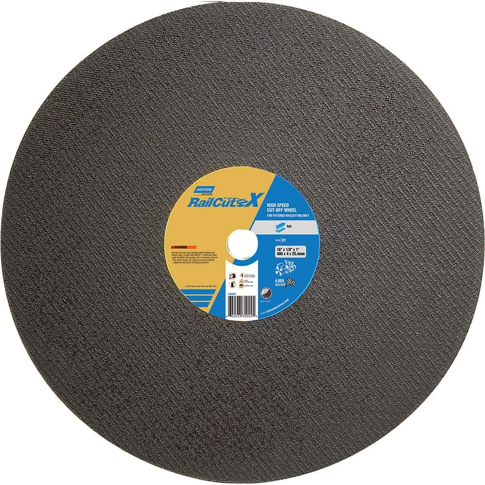 Norton - 14 x 1/8, 1" Hole 24 Grit Zirconia Alumina Cutoff Wheel - USA Tool & Supply