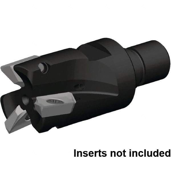 Kennametal - 1" Cut Diam, 16mm Max Depth of Cut, 72mm OAL, Indexable Square Shoulder End Mill - ZDET16M5..721 Inserts, M12 Modular Connection, 0° Lead Angle, Through Coolant, Series 5720 - USA Tool & Supply