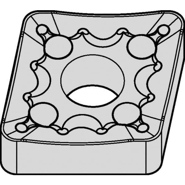 Kennametal - CNMM544 MR Grade KCP25B Carbide Turning Insert - TiOCN Finish, 80° Diamond/Rhombic, 5/8" Inscr Circle, 1/4" Thick, 3/64" Corner Radius - USA Tool & Supply