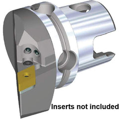 Kennametal - Left Hand Cut, Size KM40TS, DN.. 150608 & DN.. 442 Insert Compatiblity, External Modular Turning & Profiling Cutting Unit Head - 27mm Ctr to Cutting Edge, 50mm Head Length, Through Coolant, Series KM40 - USA Tool & Supply