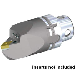 Kennametal - Neutral Cut, Size KM4X63, DN.. 150608 & DN.. 442 Insert Compatiblity, Internal Modular Turning & Profiling Cutting Unit Head - 115mm Head Length, Through Coolant, Series KM4X - USA Tool & Supply