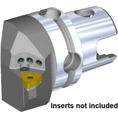 Kennametal - Left Hand Cut, Size KM40TS, WN.. 080408 & WN.. 432 Insert Compatiblity, Internal Modular Turning & Profiling Cutting Unit Head - 27mm Ctr to Cutting Edge, 40mm Head Length, Through Coolant, Series KM40 - USA Tool & Supply