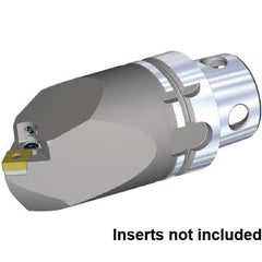 Kennametal - Neutral Cut, Size KM4X63, CN.. 120408 & CN.. 432 Insert Compatiblity, Internal Modular Turning & Profiling Cutting Unit Head - 115mm Head Length, Through Coolant, Series KM4X - USA Tool & Supply
