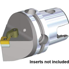 Kennametal - Neutral Cut, Size KM80TS, SN.. 250924 & SN.. 866 Insert Compatiblity, External Modular Turning & Profiling Cutting Unit Head - 70mm Head Length, Through Coolant, Series Kenloc - USA Tool & Supply