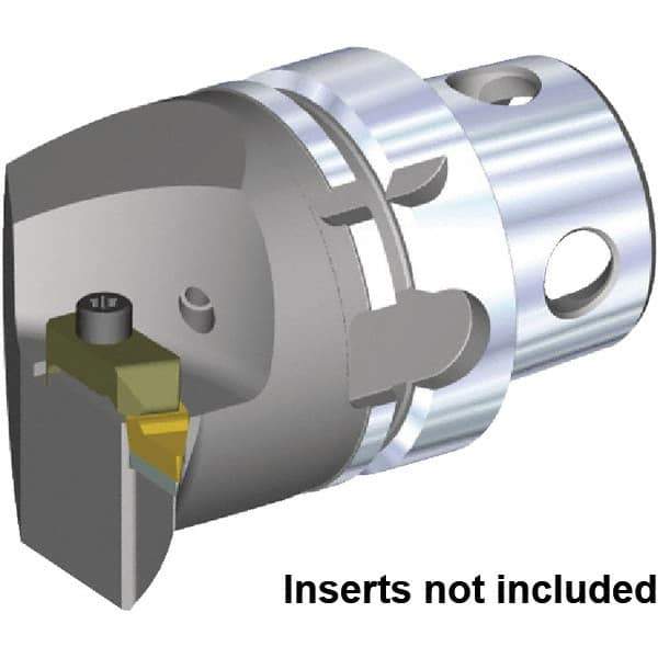 Kennametal - Right Hand Cut, Size KM4X63, VCGR160408 & VPGR332 Insert Compatiblity, External Modular Turning & Profiling Cutting Unit Head - 43mm Ctr to Cutting Edge, 70mm Head Length, Through Coolant, Series Top Notch - USA Tool & Supply