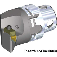 Kennametal - Right Hand Cut, Size KM4X63, VCGR160408 & VPGR332 Insert Compatiblity, External Modular Turning & Profiling Cutting Unit Head - 43mm Ctr to Cutting Edge, 70mm Head Length, Through Coolant, Series Top Notch - USA Tool & Supply