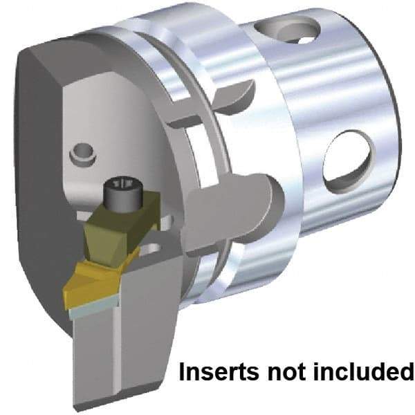 Kennametal - Left Hand Cut, Size KM4X63, VCGR160408 & VPGR332 Insert Compatiblity, External Modular Turning & Profiling Cutting Unit Head - 43mm Ctr to Cutting Edge, 70mm Head Length, Through Coolant, Series Top Notch - USA Tool & Supply