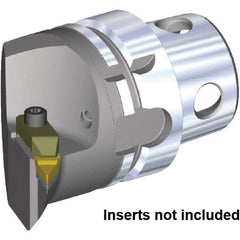 Kennametal - Left Hand Cut, Size KM4X63, VCGR160408 & VPGR332 Insert Compatiblity, Internal Modular Turning & Profiling Cutting Unit Head - 43mm Ctr to Cutting Edge, 70mm Head Length, Through Coolant, Series Top Notch - USA Tool & Supply