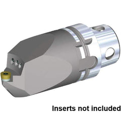 Kennametal - Neutral Cut, Size KM4X63, RC.. 1204M0 Insert Compatiblity, External Modular Turning & Profiling Cutting Unit Head - 115mm Head Length, Through Coolant, Series KM4X - USA Tool & Supply
