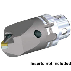 Kennametal - Neutral Cut, Size KM4X63, CN.. 120408 & CN.. 432 Insert Compatiblity, Internal Modular Turning & Profiling Cutting Unit Head - 115mm Head Length, Through Coolant, Series KM4X - USA Tool & Supply