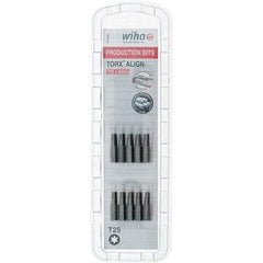 Wiha - 1/4" Drive T25 Torx Screwdriver Bit - 1" OAL, Insert Bit - USA Tool & Supply
