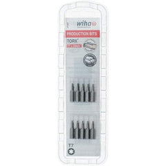 Wiha - 1/4" Drive T7 Torx Screwdriver Bit - 1" OAL, Insert Bit - USA Tool & Supply