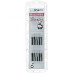 Wiha - 1/4" Drive T27 Torx Screwdriver Bit - 1" OAL, Insert Bit - USA Tool & Supply