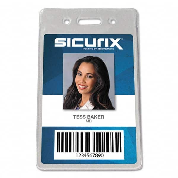 Sicurix - Badge Holders Attachment Type: Clip-On Horizontal or Vertical Holder: Vertical - USA Tool & Supply