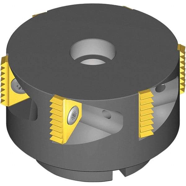 Vargus - 4.921" Cut Diam, 11.811" Max Depth of Cut, 1-1/2" Arbor Hole Diam, 1-1/2" Shank Diam, Internal/External Indexable Thread Mill - Insert Style 5, 5/8" Insert Size, 9 Inserts, Toolholder Style TMSH-D, 2-1/2" OAL - USA Tool & Supply