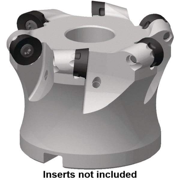 Kennametal - 54mm Cut Diam, 6mm Max Depth, 27mm Arbor Hole, 6 Inserts, RP..1204 Insert Style, Indexable Copy Face Mill - 7713VR12 Cutter Style, 24,500 Max RPM, 50mm High, Through Coolant, Series 7713 - USA Tool & Supply