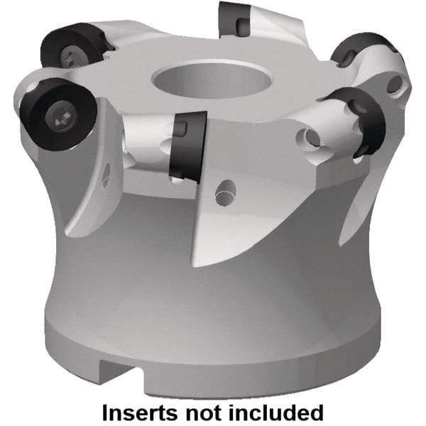 Kennametal - 32mm Cut Diam, 5mm Max Depth, 16mm Arbor Hole, 6 Inserts, RP.. 10T3 Insert Style, Indexable Copy Face Mill - 7713VR10 Cutter Style, 44,500 Max RPM, 40mm High, Through Coolant, Series 7713 - USA Tool & Supply