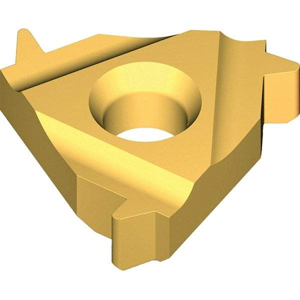 Vargus - 2IL Internal Left Hand 20 ABUT Laydown Threading Insert - Grade VKX, TiN Coated Carbide - USA Tool & Supply
