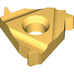 Vargus - 2IL Internal Left Hand 20 ABUT Laydown Threading Insert - Grade VKX, TiN Coated Carbide - USA Tool & Supply