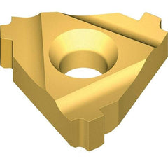 Vargus - 4IR Internal Right Hand 6 VAM Laydown Threading Insert - Grade VKX, TiN Coated Carbide - USA Tool & Supply