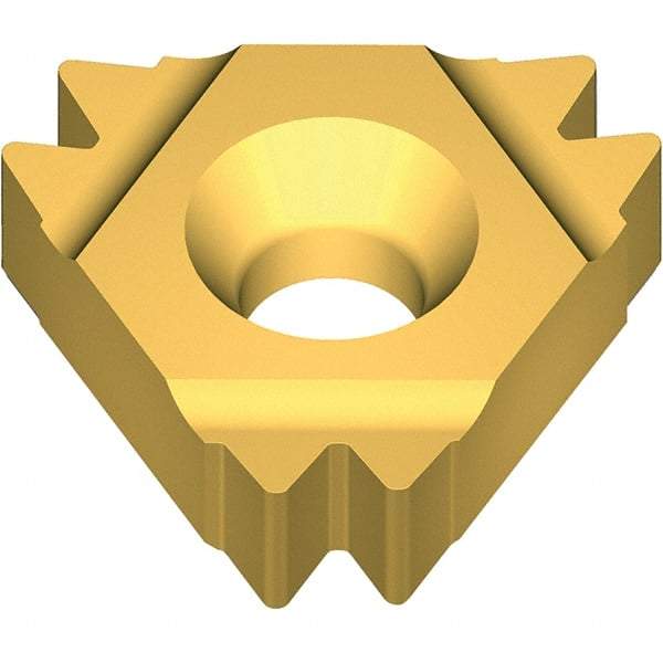 Vargus - 4ER External Right Hand 8 NPT Laydown Threading Insert - Grade VKX, TiN Coated Carbide - USA Tool & Supply