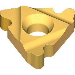 Vargus - 3EL External Left Hand 10 RD Laydown Threading Insert - Grade VKX, TiN Coated Carbide - USA Tool & Supply