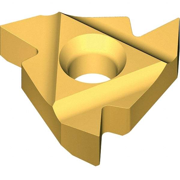 Vargus - 3DIR Internal Right Hand 14 NPT Laydown Threading Insert - Grade VKX, TiN Coated Carbide - USA Tool & Supply