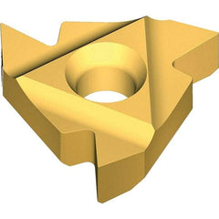 Vargus - 6.0KIL Internal Left Hand 16 UN Laydown Threading Insert - Grade VKX, TiN Coated Carbide, 6mm Inscribed Circle - USA Tool & Supply