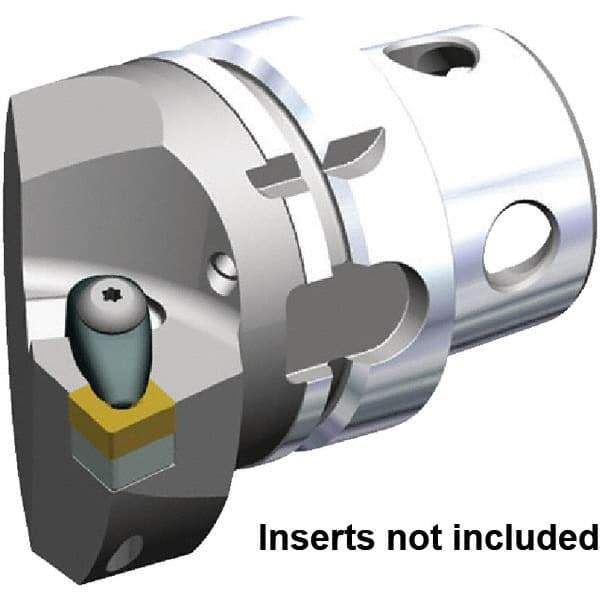 Kennametal - Insert Style CN.. 160612, CN..543, 70mm Head Length, Left Hand Cut, Internal/External Modular Threading Cutting Unit Head - System Size KM4X63, 43mm Center to Cutting Edge, Series Kenclamp - USA Tool & Supply