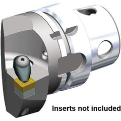 Kennametal - Insert Style CN.. 120408, CN.. 432, 70mm Head Length, Left Hand Cut, Internal/External Modular Threading Cutting Unit Head - System Size KM4X63, 43mm Center to Cutting Edge, Series Kenclamp - USA Tool & Supply