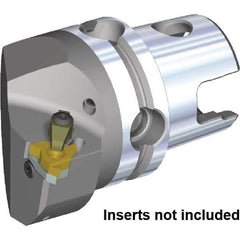 Kennametal - Insert Style LT22NR, 70mm Head Length, Right Hand Cut, Internal Modular Threading Cutting Unit Head - System Size KM4X63, 43mm Center to Cutting Edge, Series KM4X - USA Tool & Supply