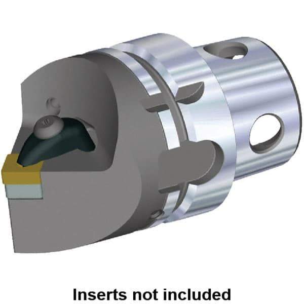 Kennametal - Insert Style SN.. 120408, SN.. 432, 70mm Head Length, Neutral Cut, Internal/External Modular Threading Cutting Unit Head - System Size KM4X63, Series Kenclamp - USA Tool & Supply