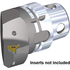 Kennametal - Insert Style TC.. 16T308, TC.. 3252, 70mm Head Length, Left Hand Cut, Internal/External Modular Threading Cutting Unit Head - System Size KM4X63, 43mm Center to Cutting Edge, Series KM4X - USA Tool & Supply